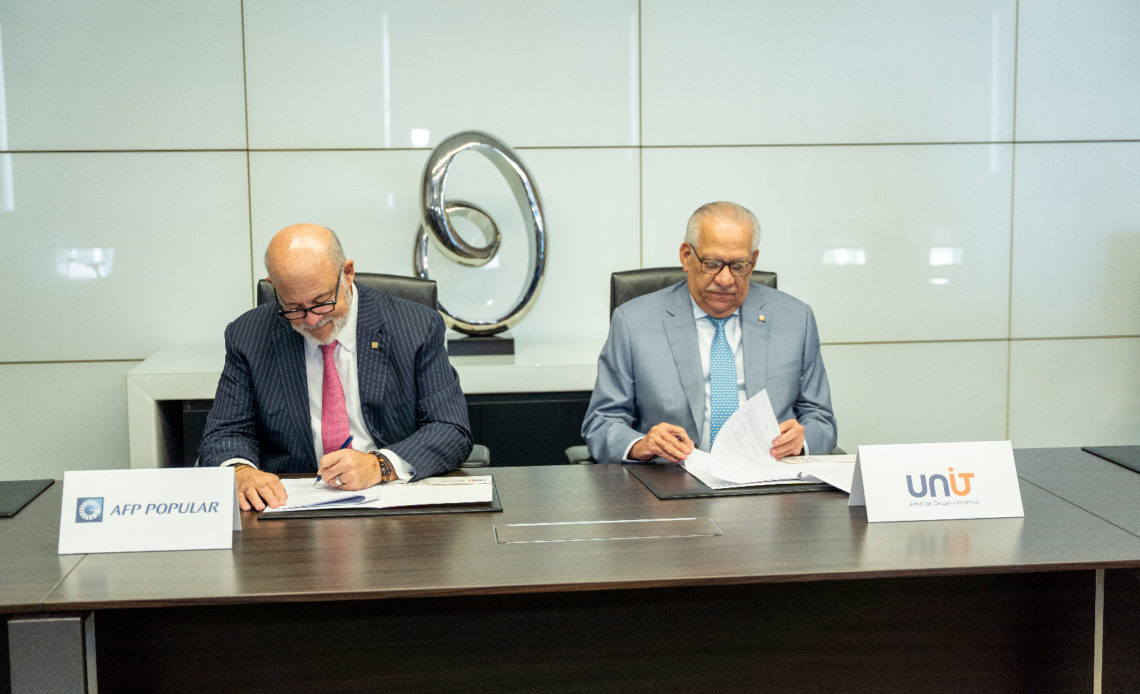 Afp Popular Firma Acuerdo Interinstitucional Con Unit Para Ofrecer Mayores Beneficios A Sus Afiliados